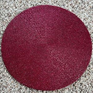 Food Network Burgundy Red Beaded Placemat
